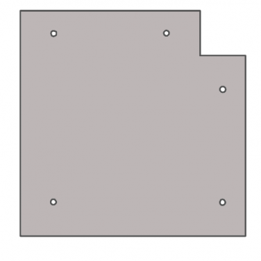 Wall Duct flat 90° Sfc Cvr 18''